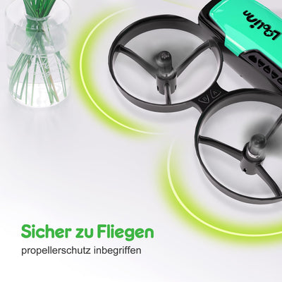 Loolinn | Drohne mit Kamera als Geschenk für Kinder - Mini Drohne Ferngesteuert mit Video & Fotos/Einstellbare Kamera/Zwei Batterien/Geprüftes C0-Zertifikat (Geschenk für Jungen und Mädchen)