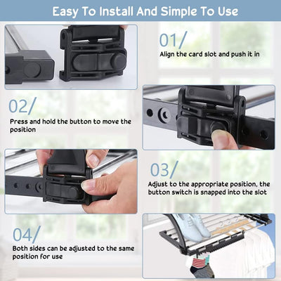 REFORUNG 1 Stück Heizkörper Wäschetrockner Edelstahl Wäscheständer Heizung 62-110cm Balkonwäschetrockner Ausziehbar Wäschehänger Balkon Hängewäschetrockner Klappbar Heizkörpertrockner für Socken