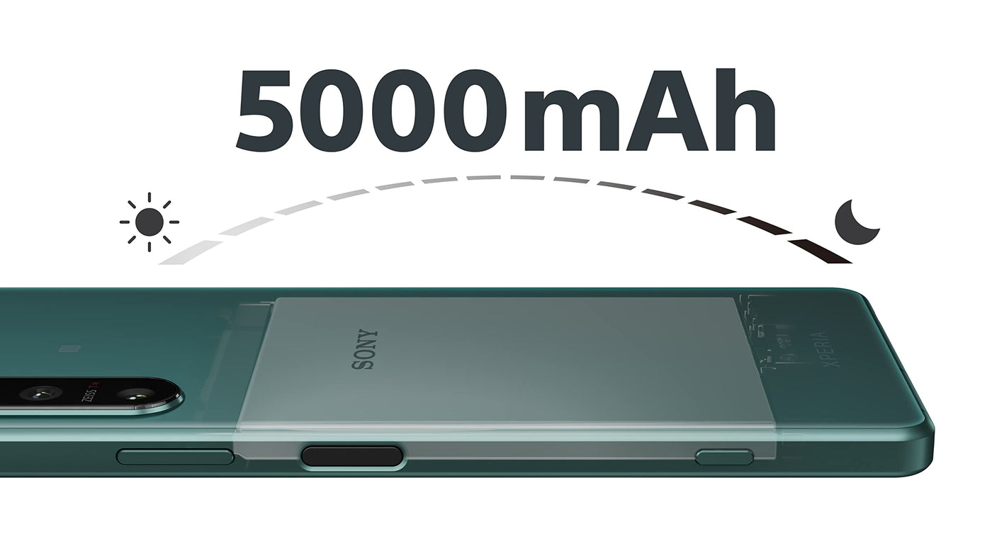 Sony Xperia 5 IV - Smartphone Android, Téléphone Portable Ecran 6.1 Pouces 21:9 Wide HDR OLED - Taux de rafraichissement de 120Hz - Triple Objectif (avec Un revêtement ZEISS T*) - 8Go RAM (Vert)
