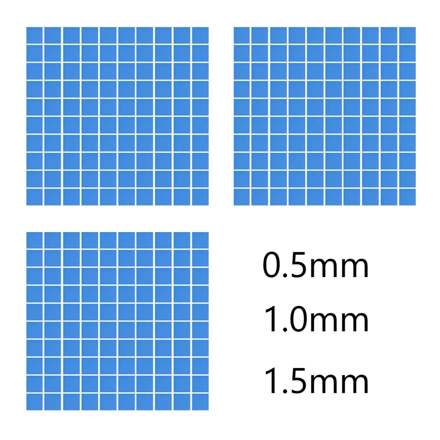 Thermal Pad, 3 Pcs Wärmeleitende Silikonpads, 100x100mm, 0.5mm, 1mm, 1.5mm, Silikon Thermal Pad Für CPU, Wärmeleitend Silikon Pad Für CPU, Wärmeleitfähige Silikonkissen, Wiederverwendbar Thermal Pad