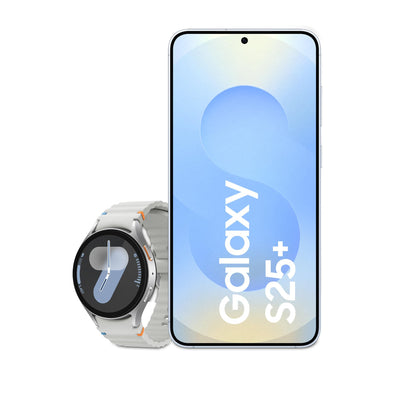 Samsung Galaxy S25+ AI Smartphone mit Galaxy AI, 12 GB RAM, 256 GB Speicher, Icyblue, 3 Jahre Herstellergarantie + Galaxy Watch7 Smartwatch