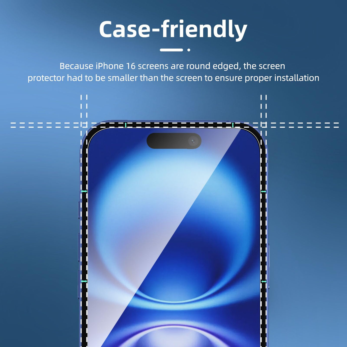 NEW'C 3 Stück, Panzer Schutz Glas für iPhone 16 (6,1"), Frei von Kratzern, 9H Härte, HD Displayschutzfolie, 0.33mm Ultra-klar, Ultrabeständi