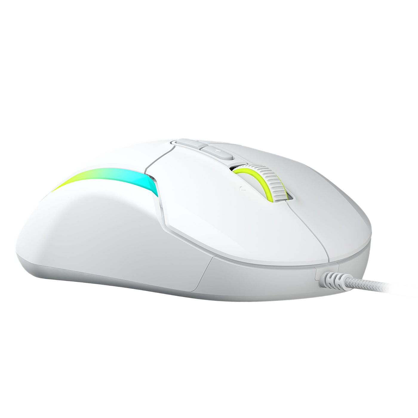 Turtle Beach Kone II – Ergonomische RGB-Gaming-Maus, 26K DPI Optischer Sensor, optische Schalter mit 100 Mio. klick-Lebensdauer, 23 programmierbare Funktionen, 4D-Scroll-Rad, Weiß