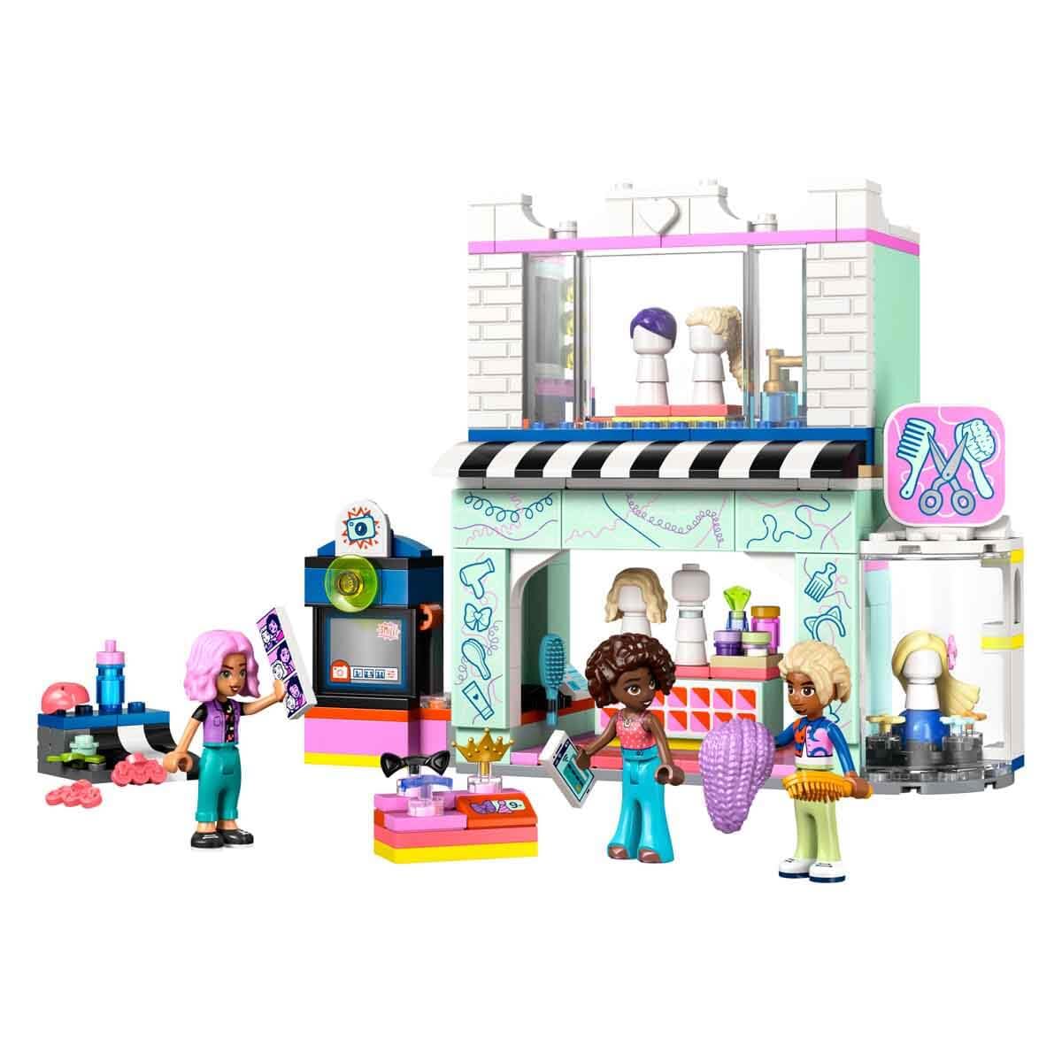 LEGO Friends Friseursalon, BAU- und Spielset für kreative Rollenspiele, Bauspielzeug, Geschenk für Mädchen ab 7 Jahren, 3 Minifiguren der Charaktere für Rollenspiele 42662