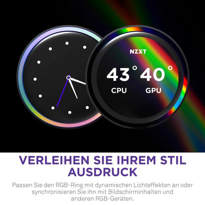 NZXT Kraken Elite 360 RGB - AIO CPU-Flüssigkeitskühler - 360-mm-Radiator - F360 RGB Core-Lüfter - Anpassbares 2,72"-IPS LCD - Turbine Pump - Intel LGA 1700, 1200/115X, 1851 - AMD AM5, AM4 - Schwarz