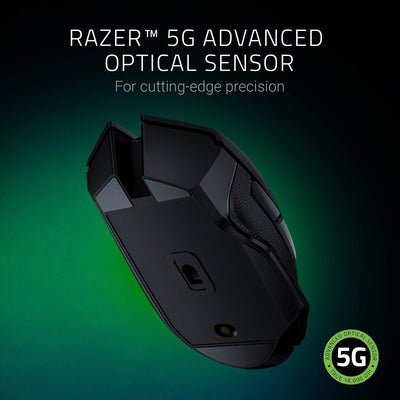 Razer Basilisk X Hyperspeed - Kabellose Gaming-Maus (Hyperspeed-Technologie, Fortschrittlicher optischer 5G-Sensor und 6 Konfigurierbare Tasten, Ultralange Batterieleistung) Schwarz