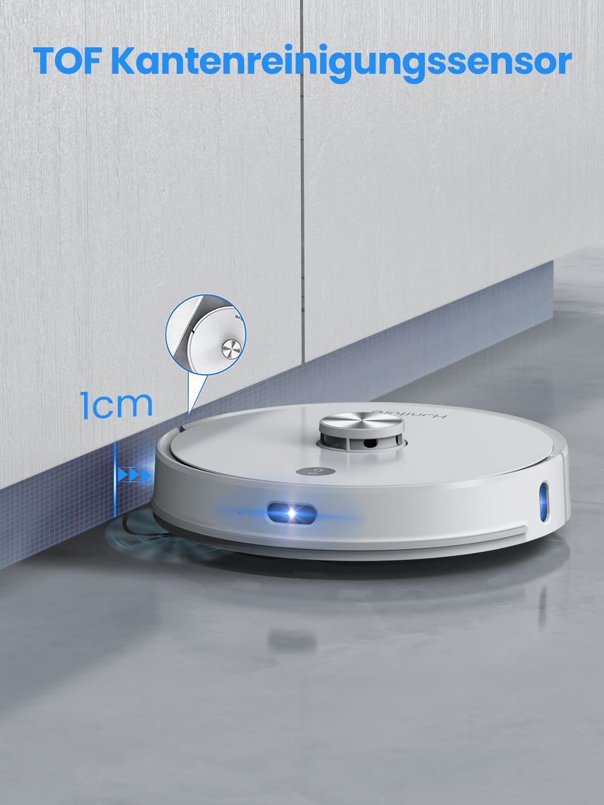 HONITURE Saugroboter mit Wischfunktion, Staubsauger Roboter Q6 Pro 3500Pa mit Lasernavigation Saugroboter mit Absaugstation 250Min Laufzeit App Steuerung ideal für Tierhaare Teppich Hartboden