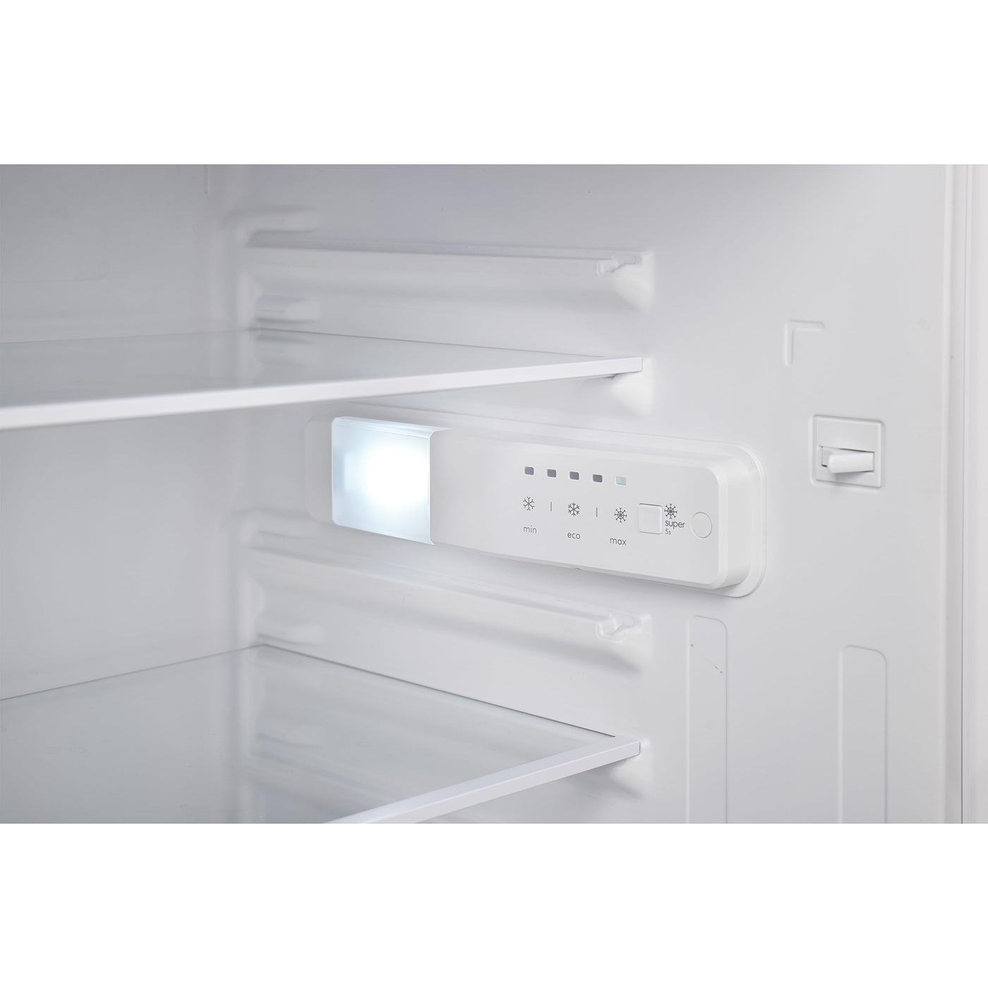 TELEFUNKEN EK88S134E Einbaukühlschrank ohne Gefrierfach | 88cm Nische | Schlepptür-Technik | 126 Liter Nutzinhalt | Temperaturregelung | Weiß