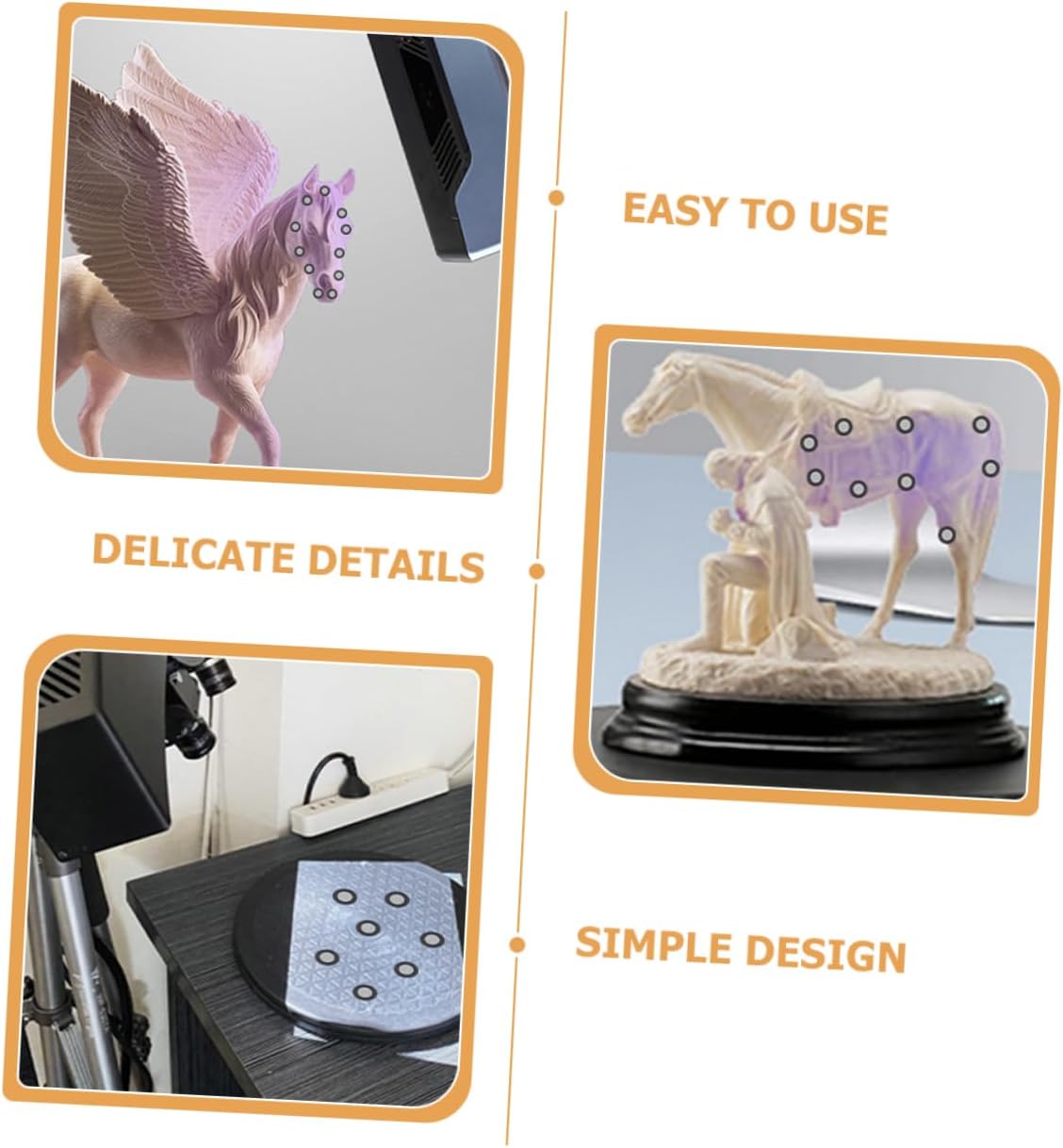 jojofuny 15 Blatt Scanner Reflektionsfolienaufkleber Scan Reflektionsmarker Reflektionsfolie Punktscanner Markierungspunkte Referenzpunkte Zum Scannen des Haustier 3D Zubehörs