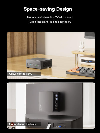 MINIS FORUM Mini PC AD69, Mini Desktop Computer with AMD Ryzen 9 6900HX(8C/16T, up to 4.9GHz),32GB DDR5 1TB SSD, Support HDMI, USB4, RJ45 2.5G, WiFi 6E /BT5.3