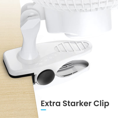 Pro Breeze Mini Ventilator mit Clip - 15 cm Durchmesser, 2 Geschwindigkeitsstufen, starke + stabile Klammer - Ideal als Tischventilator im Büro am Schreibtisch oder Zuhause im Schlafzimmer