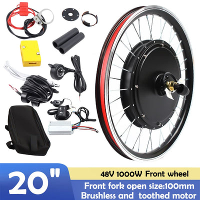 E-Bike Conversion Kit Elektrofahrrad Umbausatz 20 Zoll 48V 1000W Vorderrad Frontmotor E-Bike Umbausatz | EU Stock