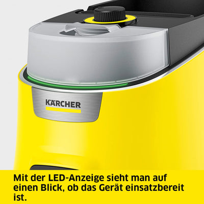 Kärcher Dampfreiniger SC 4 Deluxe EasyFix, Dampfdruck: 4 bar, Aufheizzeit: 3 min., Fläche: ca. 130 m², Tank: 0,5 l + 1,3 l, inkl. Bodenreinigungsset EasyFix, Düsen, Mikrofaser-Überzug und Bürsten