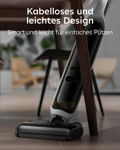 eufy V1i Nass- & Trockensauger, 16800Pa, Always-Clean Mop, Selbstreinigung & -trocknung, 820ml Wassertank, Sprachansage, mit LED-Display, ideal für Tierhaare