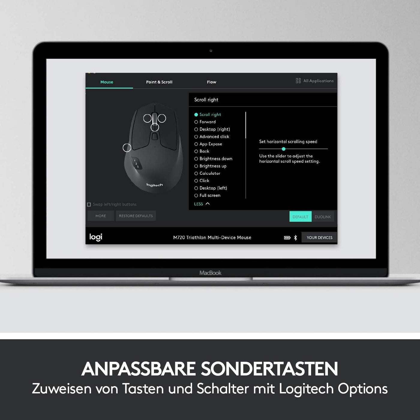 Logitech MK850 Performance Kabelloses Tastatur-Maus-Set, Bluetooth, 2.4 GHz Verbindung via USB-Empfänger, 24 bis 36-Monate Akkuleistung, Handballenauflage, Deutsches QWERTZ-Layout, Schwarz