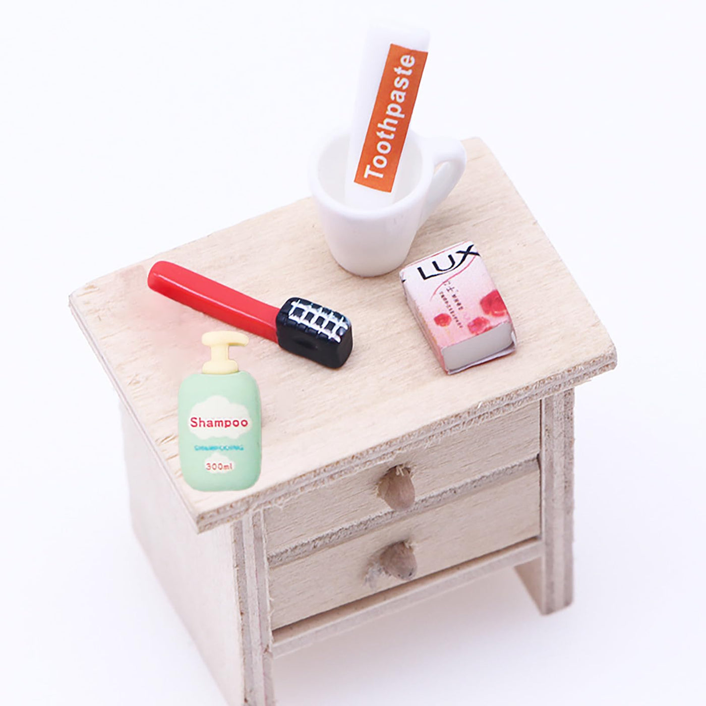 Miniatur Wichtelzubehör Bade Set, Wichtel Zubehör, Wichtel Wasch Set Badeutensilien mit Mini Zahnpasta Zahnbürste Badeschwamm Ente Klopapier Rollen für Wichteltür Weihnachten und Puppenhaus Deko