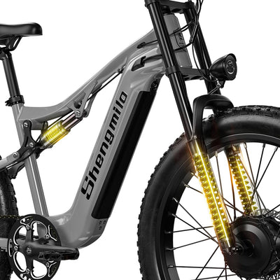 shengmilo S600 Doppelmotor Elektro-Mountainbike, 48V17.5AH Batterie 7 Gang Ölbremse ebike, Dual Shock Elektrofahrrad, DREI Fahrmodi