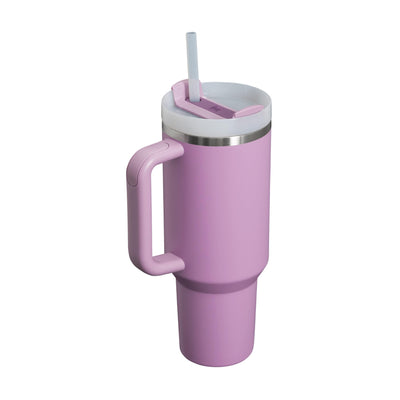 Stanley Quencher H2.0 FlowState Trinkflasche mit Strohhalm 1.2L - Thermobecher Kühlt 11 Stunden - 48 Stunden Eisgekühlt - Spülmaschinenfest - Thermosflasche BPA Frei - Kaffeebecher To Go - Lilac