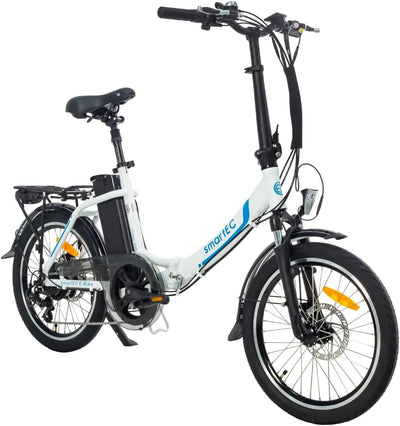 smartEC Camp-20D E-Bike Klapprad 250W Hinterradmotor Li-Ion-Akku 36V/15,6Ah 20 Zoll E-Klapprad E-Faltrad Elektrofahrrad Reichweite 100km bis 25 km/h (Weiß)