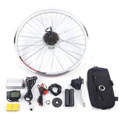 28 Zoll Fahrrad Umbausatz 36V 250W Hinterradnabenmotor E Bike Umbausatz Elektrofahrrad Motor Conversion Kit Hinterrad Bicycle Umbausatz mit LCD Display