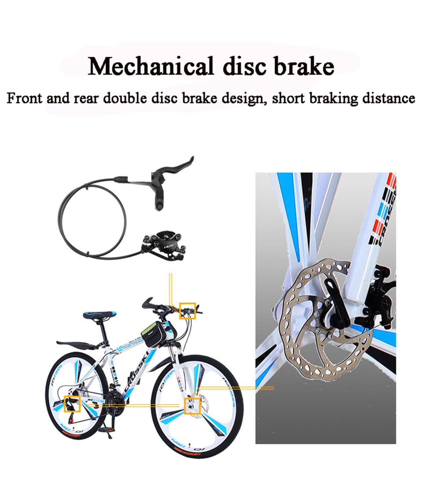 Wmmner Mountainbike 26 Zoll Carbonstahl Scheibenbremse Speed Mountainbike Schüler Männer Und Frauen Fahrrad Fahrrad Höhenverstellbar/B/26 Zoll 21-Gang