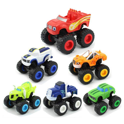 VI AI Nickelodeon Blaze & The Monster Machines - Monster Machines Spielzeug Roller Auto - Crusher Truck Fahrzeuge Spielzeug Geschenke für Kinder - 6 Stück