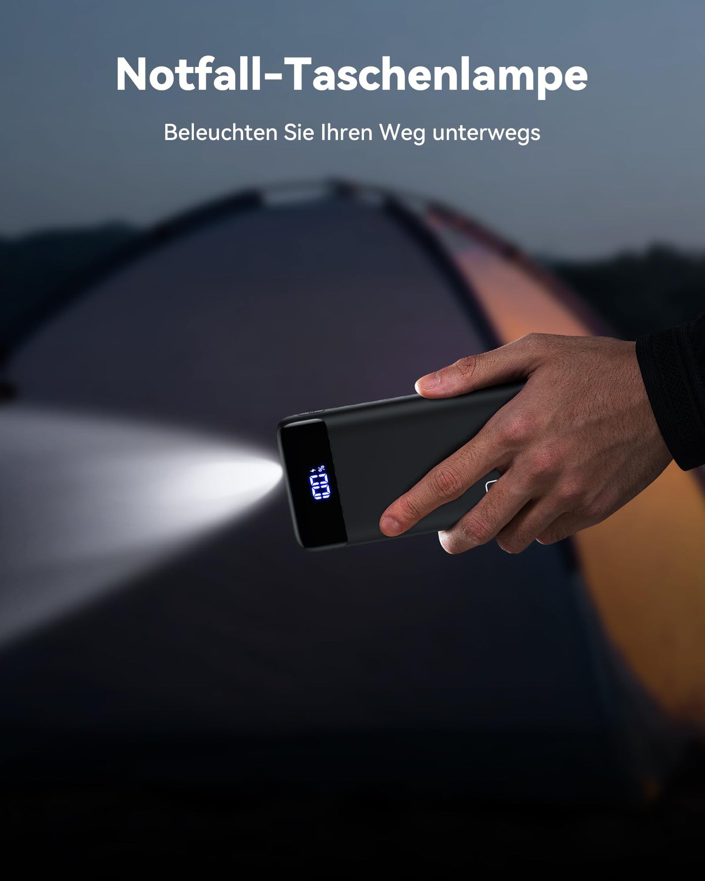 INIU Power Bank, 20000mAh 22.5W Klein Schnellladefunktion Powerbank 1 USB-C, 2 USB-A Mini Externe Handyakkus LED Display, Akkupack für iPhone 16 15 14 13 Xiaomi Samsung iPad Travel Camping Outdoor