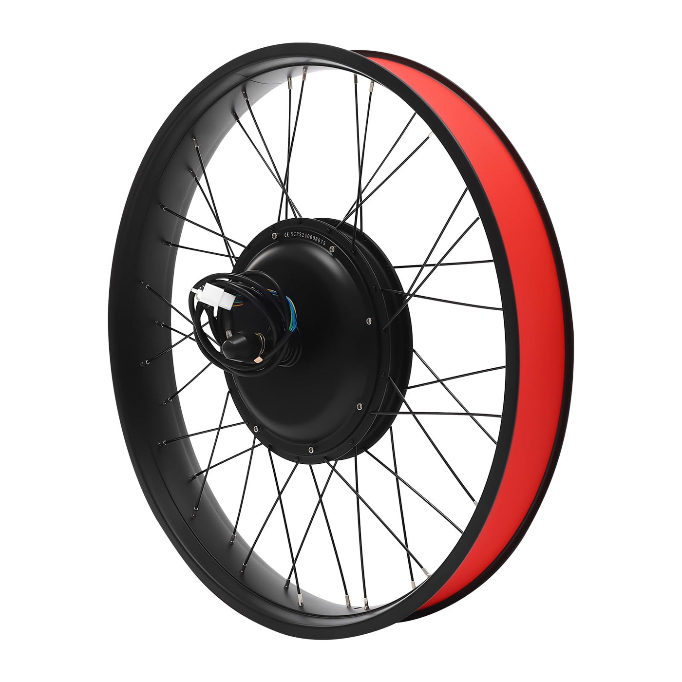 26 Zoll Fat-Bike Fatbike Umbausatz 48V 1000W Vorderrad E-Bike Bürstenloser Motor Kit mit LCD Display und Daumen-Drehknopf, Electric Bicycle Conversion Kit