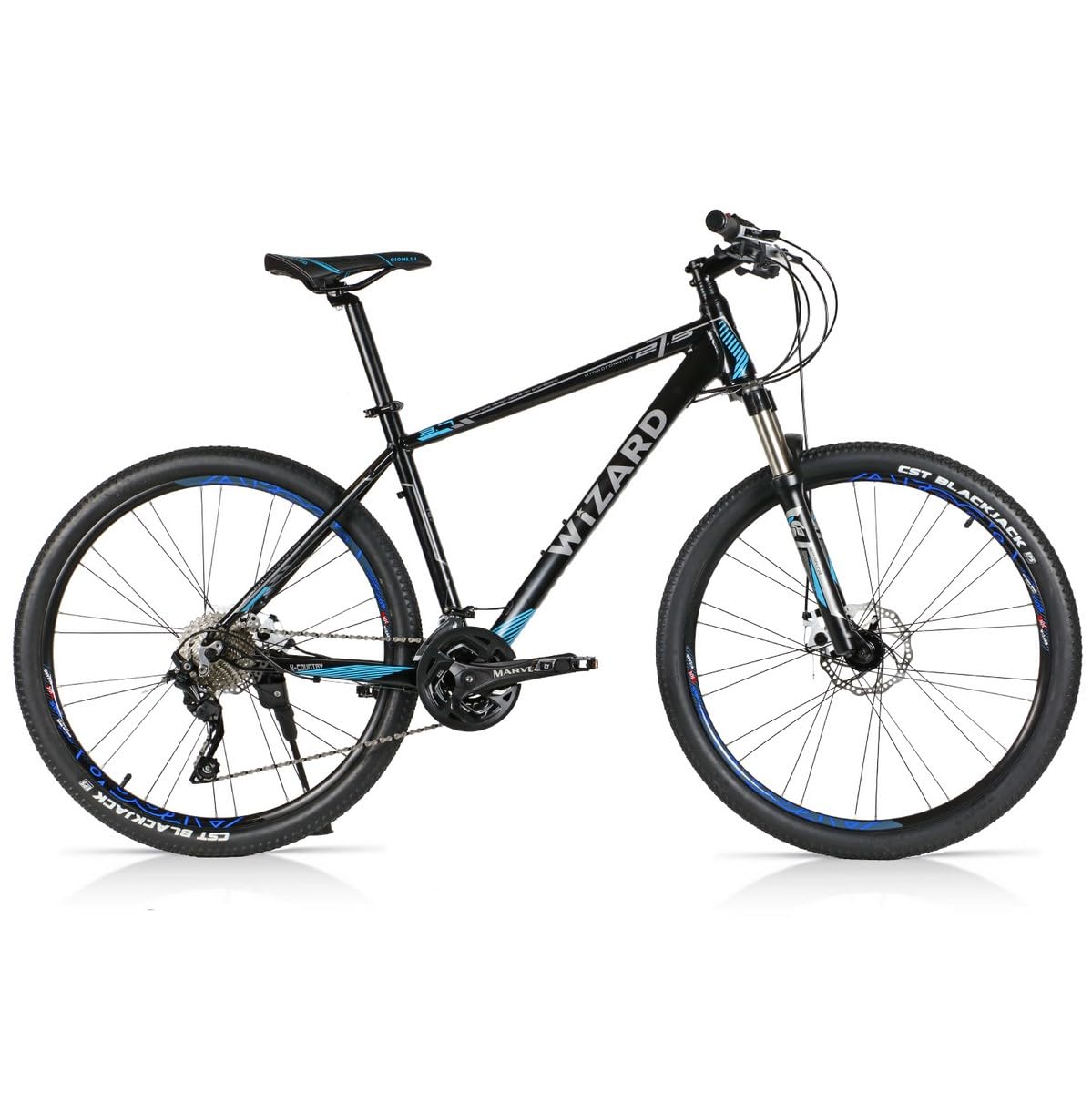Wizard X-Country 3.7 Fahrrad Erwachsener Männlich Mountainbike Deore 30 Gang MTB CC Cross |27.5 Zoll Blau (Rahmengröße: 54cm/21Zoll)