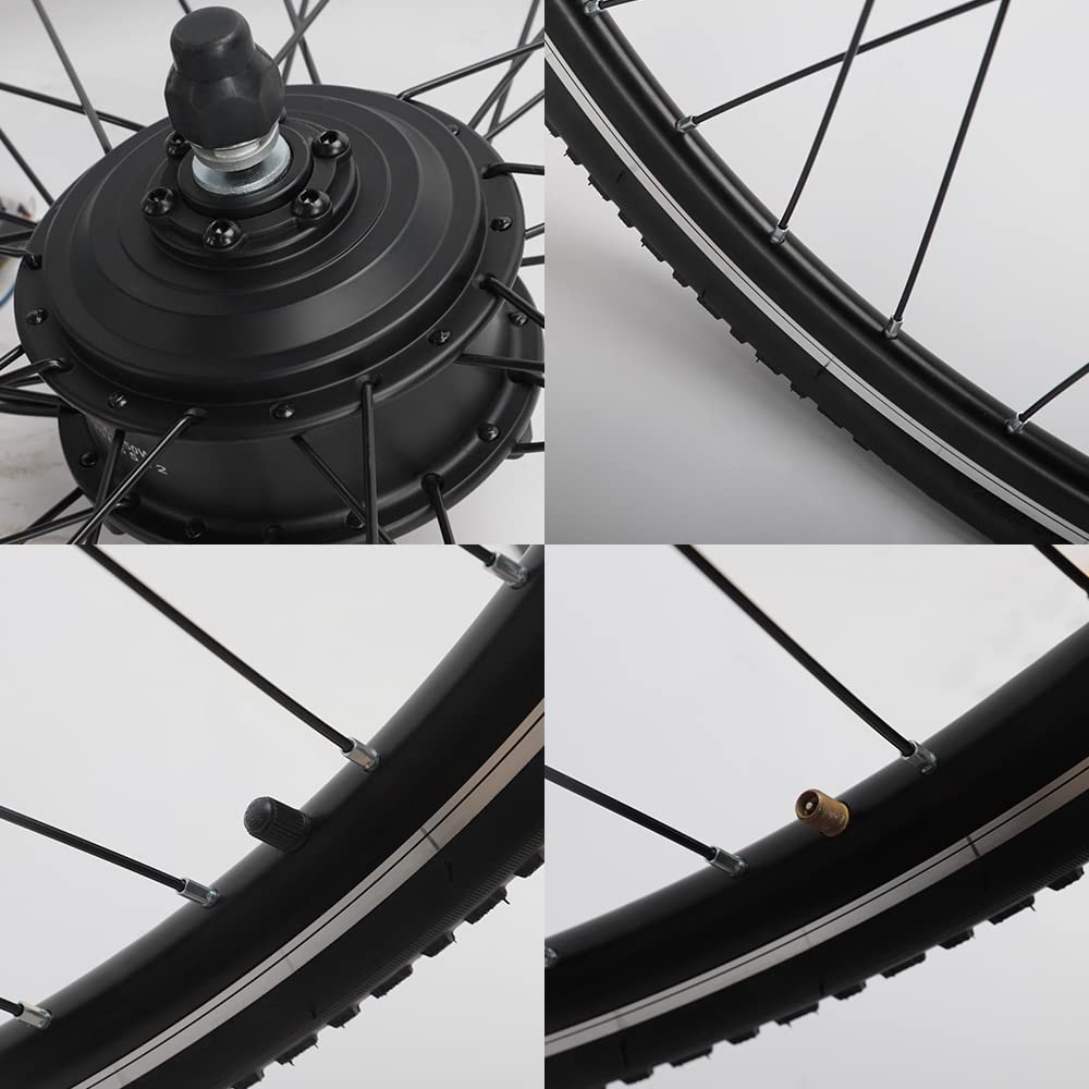 YISSALE E-Bike Vorderrad Conversion Kit Elektrofahrrad Umbausatz 28 Zoll 36V 500W für Vorderrad