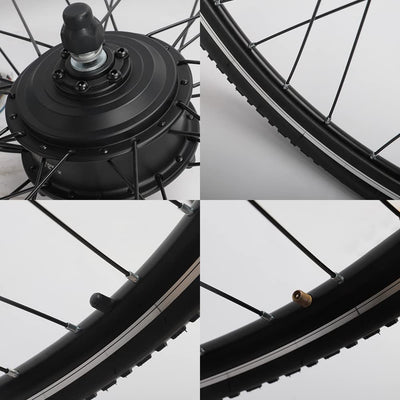 YISSALE E-Bike Vorderrad Conversion Kit Elektrofahrrad Umbausatz 28 Zoll 36V 500W für Vorderrad