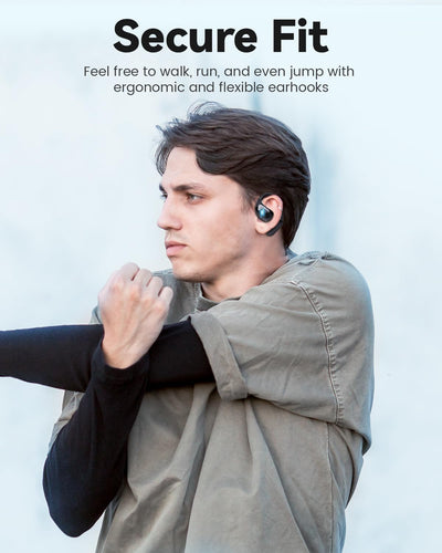 MONODEAL Open Ear Kopfhörer Bluetooth 5.3, Touch Controlled Air Conduction Ohrhörer Kopfhörer Kabellos Bluetooth Kopfhörer Sport, IPX6 Wasserdicht