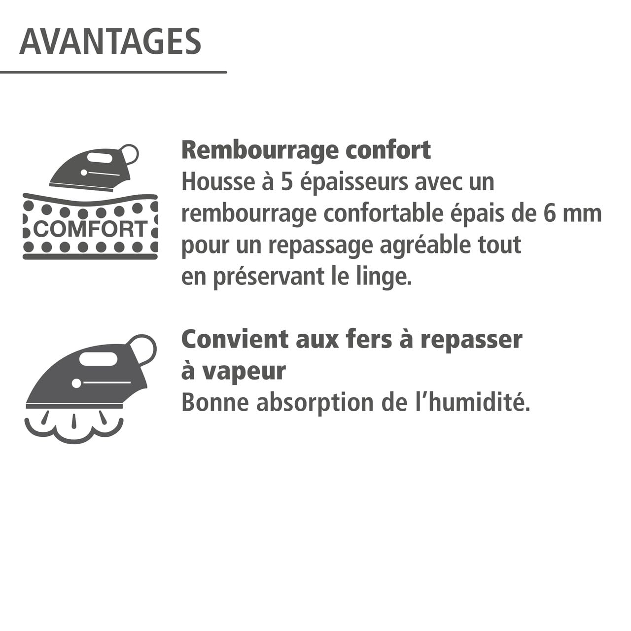 WENKO Bügeltischbezug Air Comfort mit Blitzbüglerzone XL/Universal