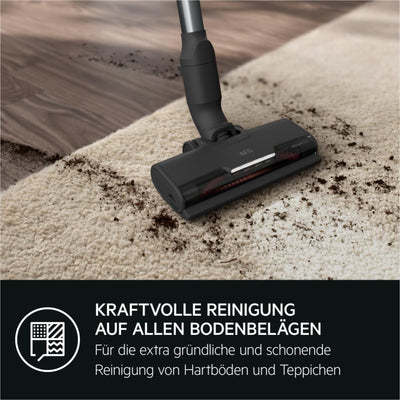AEG ULTIMATE 7000 ÖKO AP71UB14AM Akku-Staubsauger/extra kraftvoll/ultraleicht 2,2 kg/70 % Recyclingmaterial/bis zu 40 Min. Laufzeit/120m²/5-Stufige Filtration/alle Böden/Automatik, Matte Black