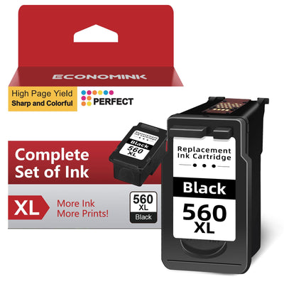 Economink PG-560XL Druckerpatronen Kompatible für Canon 560 560XL Patronen für Canon TS5350 TS5351 TS7450 TS7451 TS5352 TS5353 (1 Schwarz)