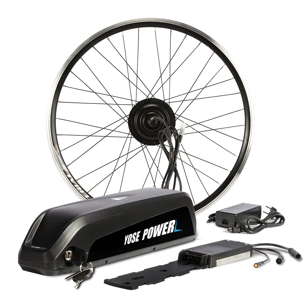 SHIMOST 28 Zoll 700C E-Bike Umbausatz Conversion Kit 36V250W Frontmotor mit 36V15,6Ah Li-ion Batterie Akku für Vorderrad, Integrierte Controller, LCD Anzeige, PAS Sensor