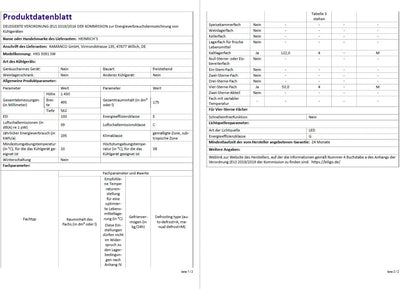Heinrich´s Kühlgefrierkombination 175Liter, Kühlvolumen 122L, Gefrierfach 53L,LED Innenraumbeleuchtung, Kühlschrank Türanschlag wechselbar, leise 39dB,große Tiefkühlboxen, 7 Temperaturstufen, schwarz