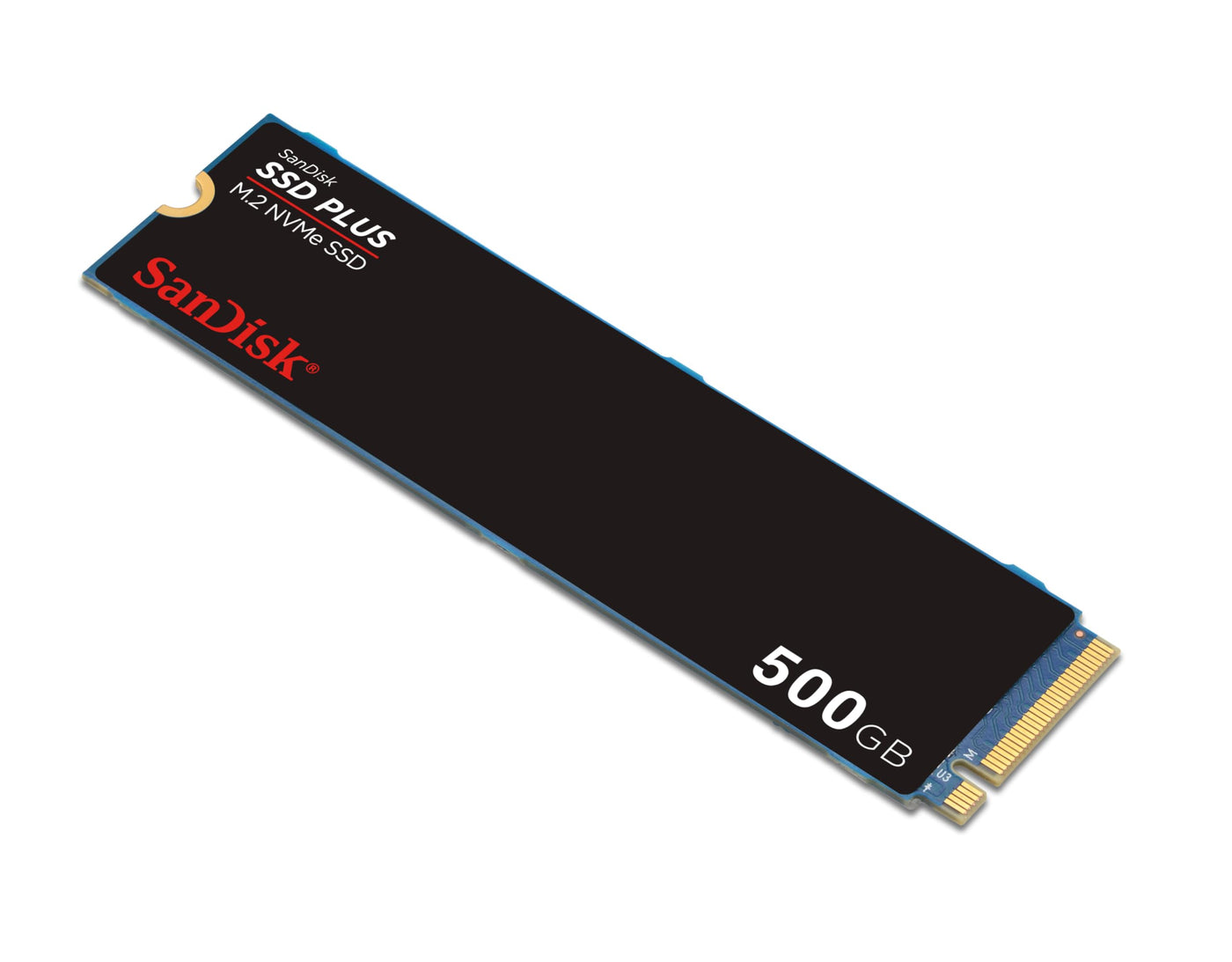 SanDisk SSD PLUS M.2 NVMe SSD 500 GB (M.2 2280, PCIe Gen 3.0, einfache Installation, Western Digital Dashboard, 3 Jahre Garantie)