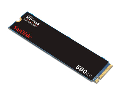 SanDisk SSD PLUS M.2 NVMe SSD 500 GB (M.2 2280, PCIe Gen 3.0, einfache Installation, Western Digital Dashboard, 3 Jahre Garantie)