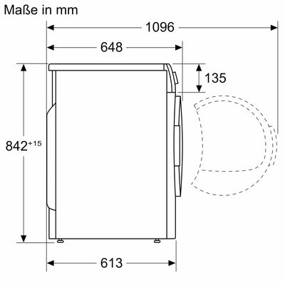 Siemens WQ45H2BECO, iQ500, Smarter Wärmepumpentrockner 9 kg, Selbstreinigender Kondensator, autoDry, speedPack, Reversierende Trommel, Nachlegefunktion, halbe Beladung, Trommelinnenbeleuchtung, Weiß