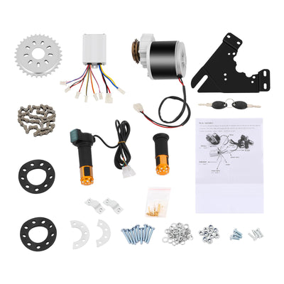 EUAIIPull Elektro Fahrrad Motor Umbausatz 36V 350W Hinterrad Conversion Twist Kit mit Freilauf Brush Motor E-Bike-Umrüstung für Fahrräder Mountainbikes Elektrodreiräder