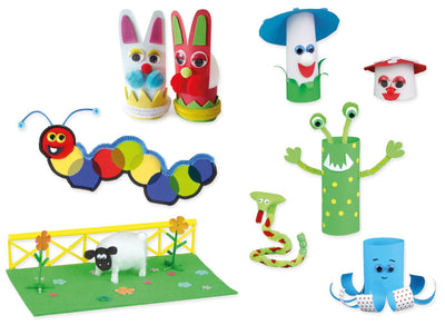 Lena 42663 Premium XXL Bastelkoffer mit 1300 Teile, Material zum Basteln, mit Moosgummi, Buntpapier, Perlen, Blumen, Pompon, Bänder, Knöpfe, Kulleraugen und vielem mehr, für Kinder ab 5 Jahre, Mittel