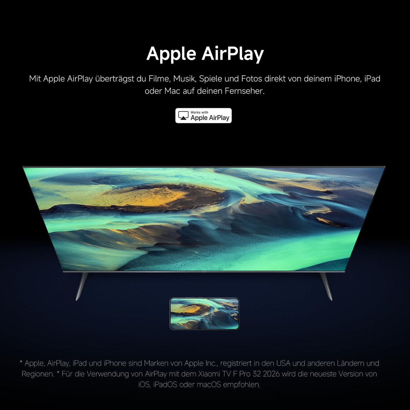 Xiaomi F Pro, 32 Zoll (81 cm), QLED, Smart TV, Fire TV, Triple Tuner DVB-C/S/S2/T/T2, Dolby Audio, DTS Virtual:X, DTS-HD, Sprachsteuerung mit Alexa, Kompatibel mit Apple AirPlay