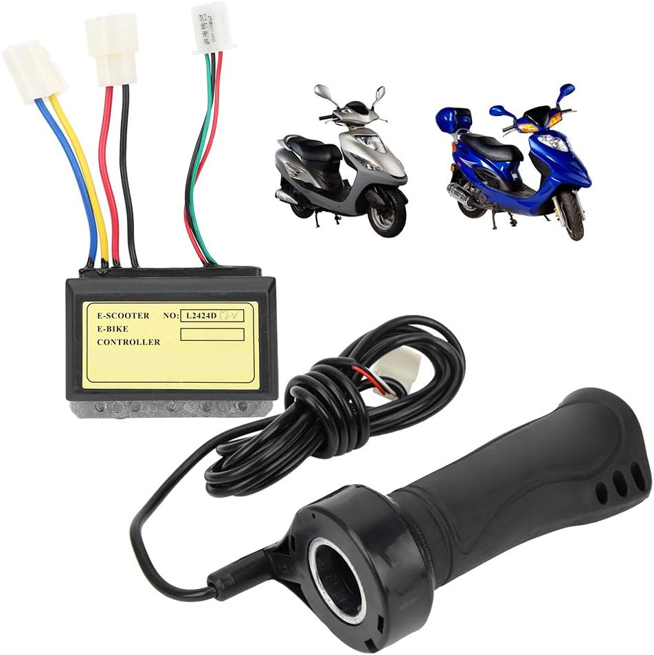 Keenso E-Bike-Controller-Set 12V 250W 3-Draht-Bürsten-Controller Erweiterter Kabel-Handgriff-Set Elektrischer Fahrradlenker