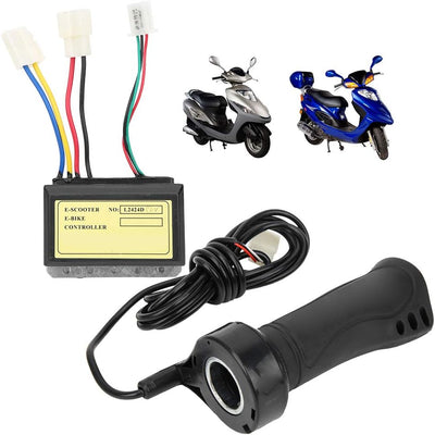 Keenso E-Bike-Controller-Set 12V 250W 3-Draht-Bürsten-Controller Erweiterter Kabel-Handgriff-Set Elektrischer Fahrradlenker