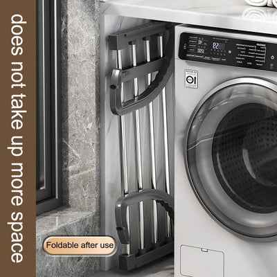 johgee 64-110cm heizkörper Wäscheständer heizkörpertrockner wäscheständer Balkon, ausziehbar wäschetrockner, 6.6m Trockenleinenlänge multifunktional wäscheständer Turm Wäscheständer balkongeländer