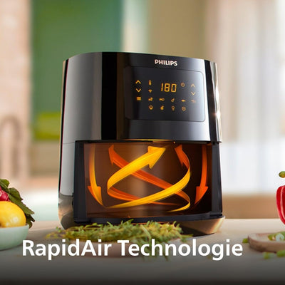 Philips Airfryer 5000-Serie L, 4.1L (0.8Kg), 13-in-1 Airfryer, Wifi verbunden, 90% Weniger Fett mit Rapid Air Technologie, Rezepte-App (HD9255/80)