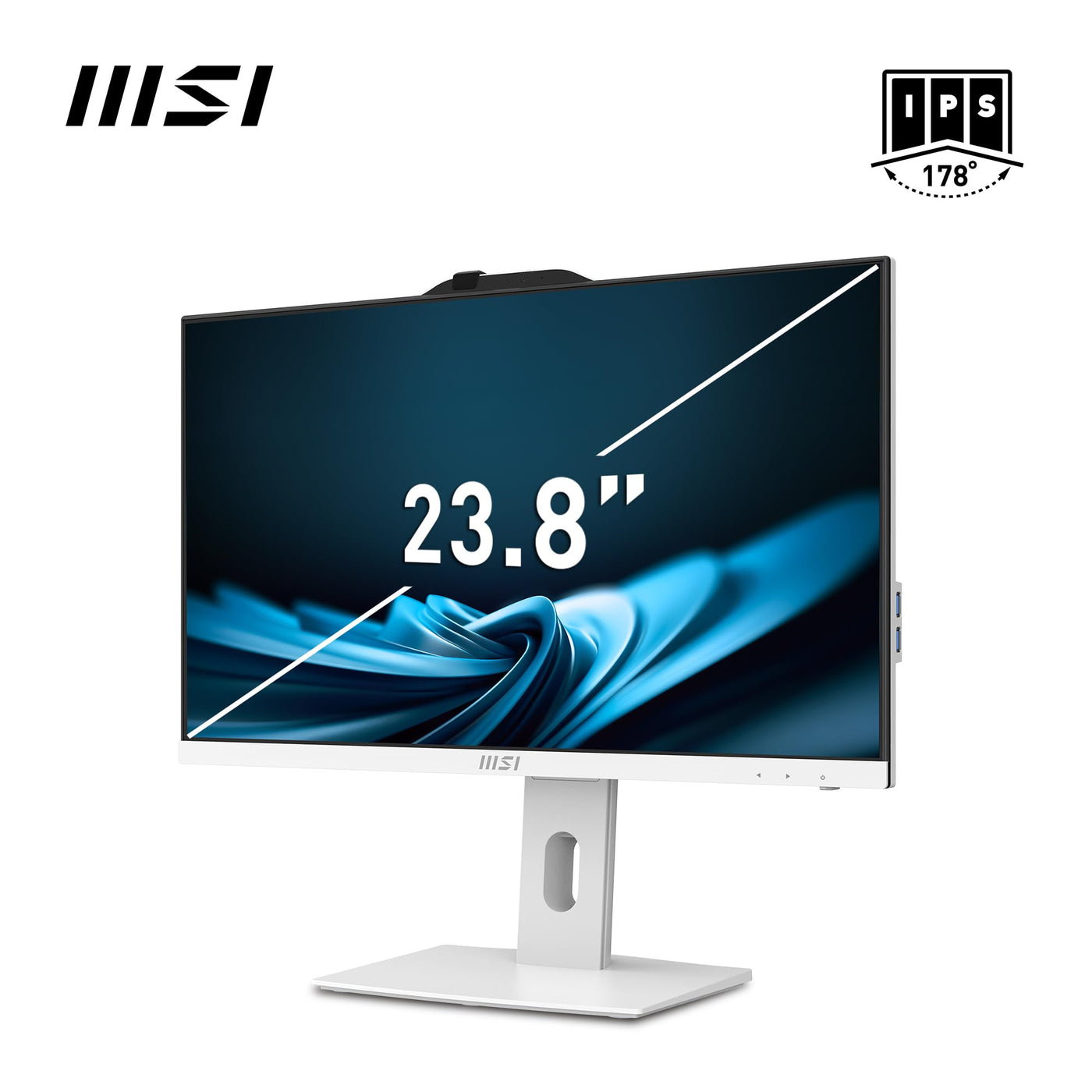 MSI PRO AP242P 14M-634DE AIO Desktop PC, 23,8 Zoll FHD IPS 100 Hz Bildschirm, i7-14700, 16 GB DDR5 RAM, 512GB PCIe NVMe SSD, WiFi 6E, Webcam - Tastatur, Maus, Windows 11 Pro - weiß