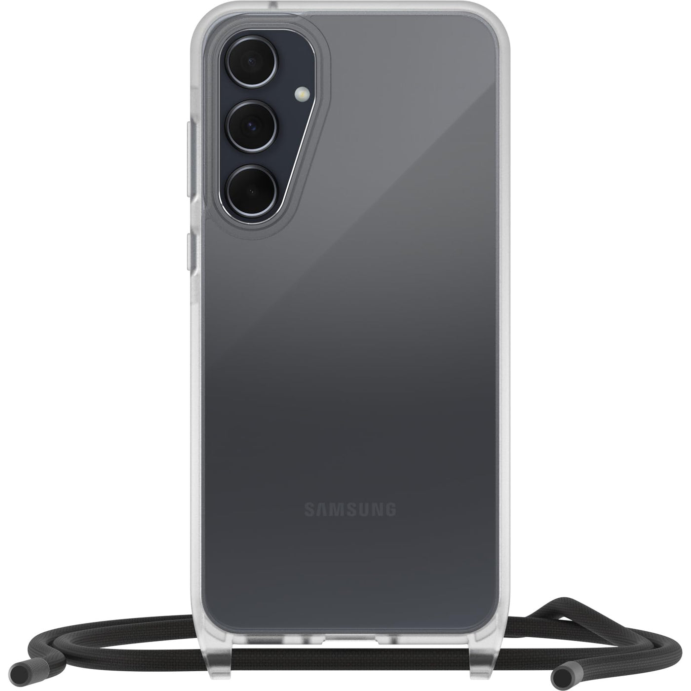 OtterBox React Necklace Hülle für Samsung Galaxy A35 5G, ultraschlanke, schützende Hülle mit Verstellbarer und Abnehmbarer Handykette, Getestet nach Militärstandard, Transparent