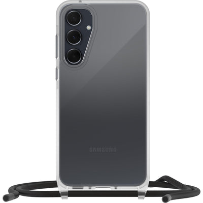 OtterBox React Necklace Hülle für Samsung Galaxy A35 5G, ultraschlanke, schützende Hülle mit Verstellbarer und Abnehmbarer Handykette, Getestet nach Militärstandard, Transparent